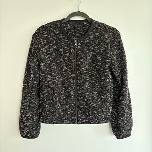 Ann Taylor Black and White Teddy Jacket